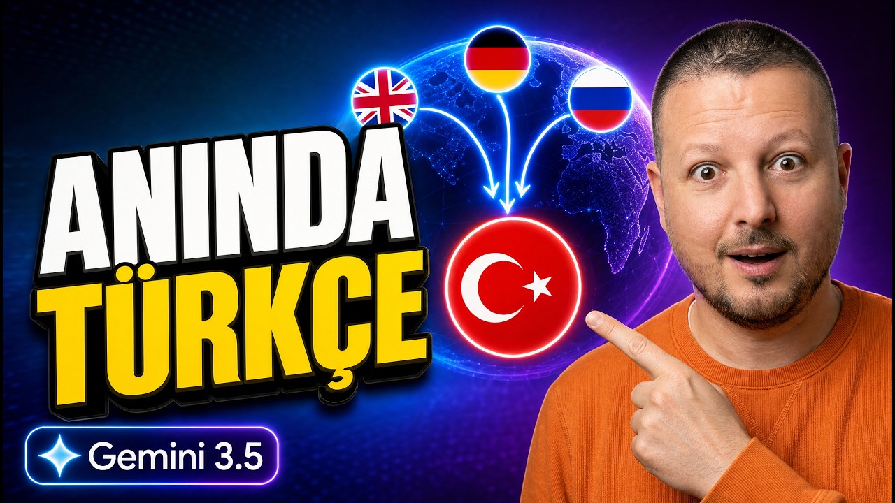 Her Yabancı İçeriği Canlı Türkçe'ye Çevir! Gemini 3.5 Adım Adım Anlatım